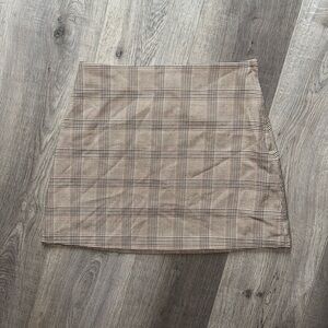 H&M Plaid A-Line Mini Skirt